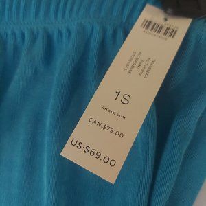 Chicos Traveler Pants Size 1S in Teal Brand New